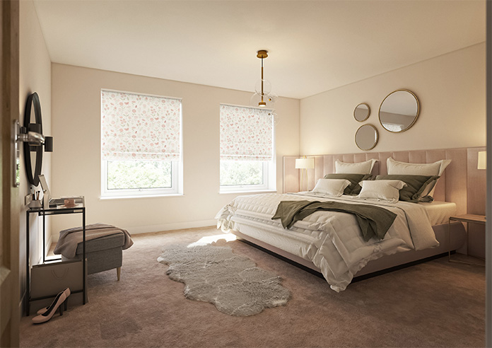 Floral Whimsy, Blush - Twist&Fit Roman Blind - Image 6